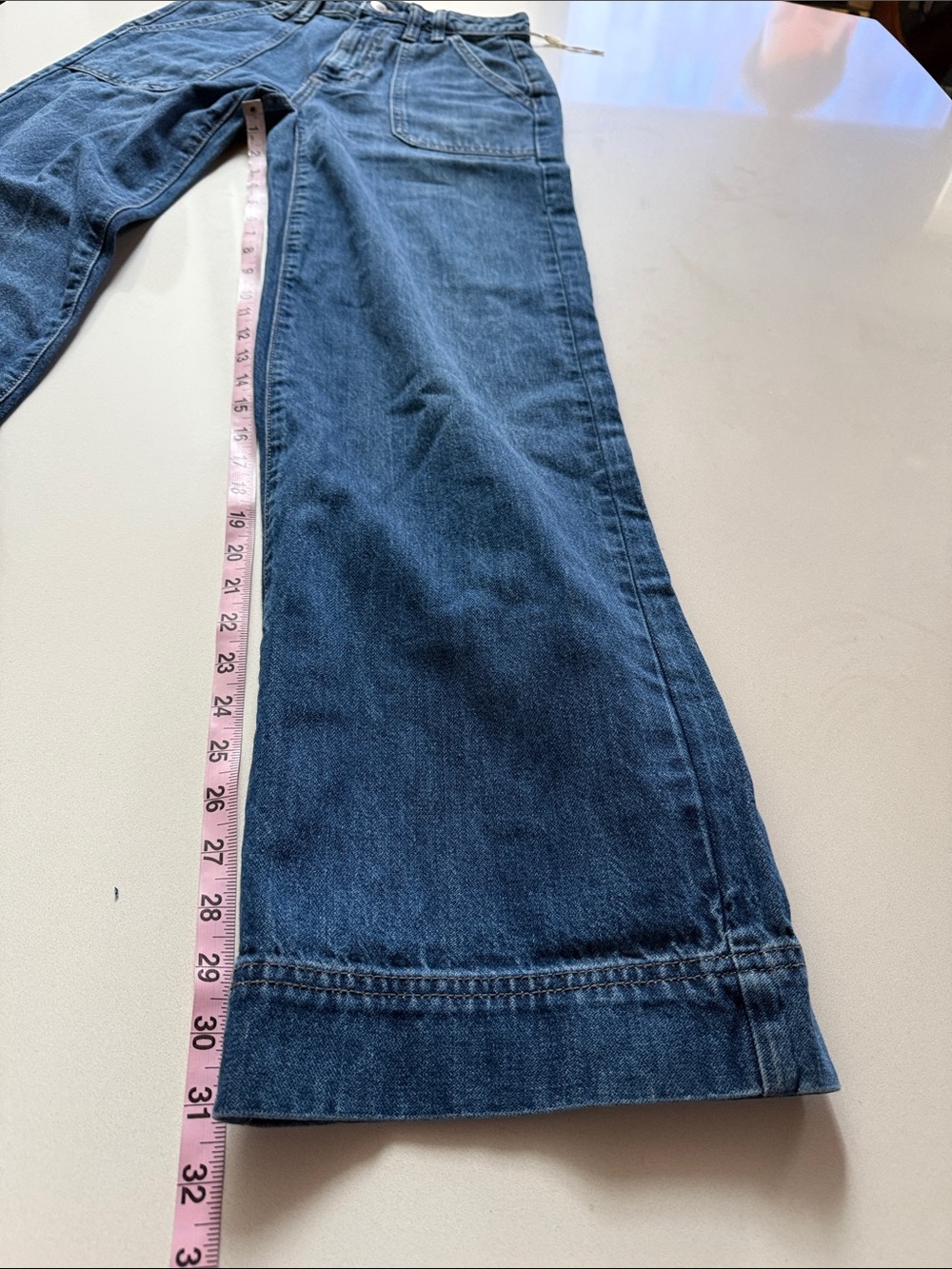 🆕 Universal Thread High-Rise Wide Leg Trouser Jeans in Medium Blue, Size 0 - Picture 11 of 11
